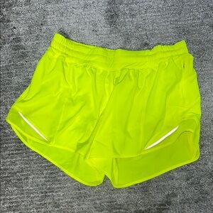 Lululemon Athletica Yellow Athletic Shorts Lightweight Reflective